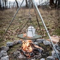 Outdoor Cooking Tripod and Grilling Kit