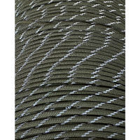 Genuine 550 Paracord - 50ft lengths - Black with Reflective Tracers