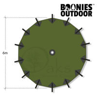 6m - Forest Green Parachute Tarps