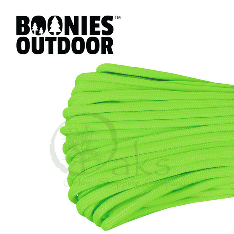 Genuine 550 Paracord - 50ft lengths - Neon Green