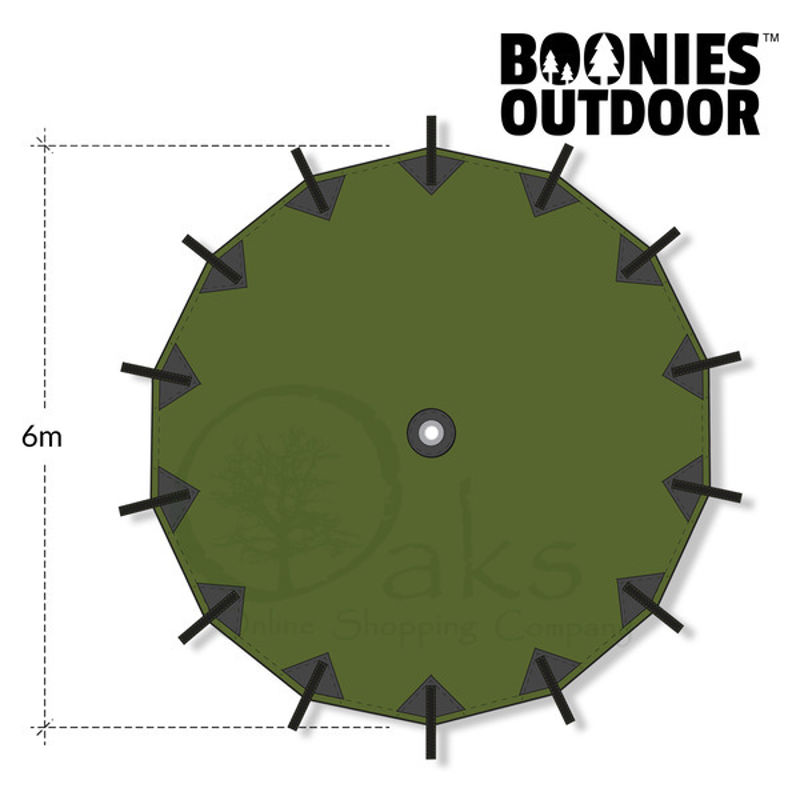 6m - Forest Green Parachute Tarps